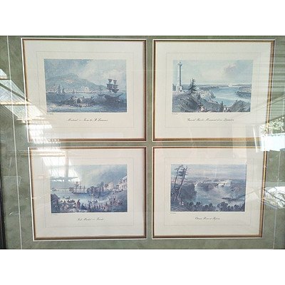 4 Framed Pictures In Timber Frames Including Albert Namatjira Print