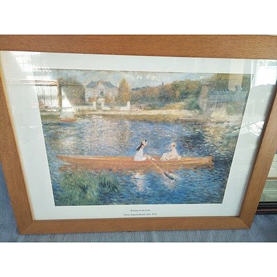 4 Framed Pictures In Timber Frames Including Albert Namatjira Print