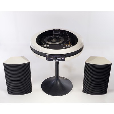 Retro Space Age GEC 2007 Weltron Stereo with Stand and Matching Speakers