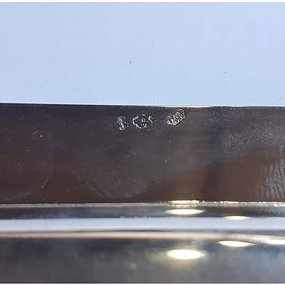 Spanish Silver Tray with Inscription to Hugh Gilchrist Circa 1979 730g