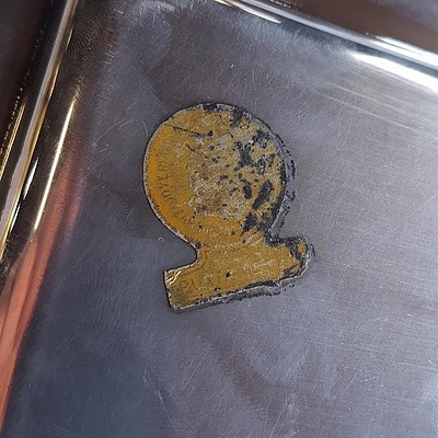 Spanish Silver Tray with Inscription to Hugh Gilchrist Circa 1979 730g