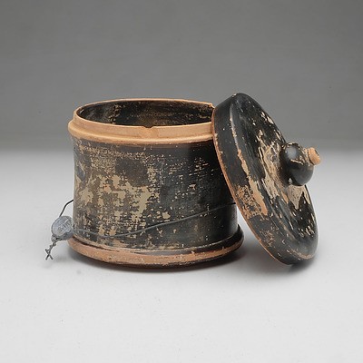 Ancient Greek Terracotta Pyxis