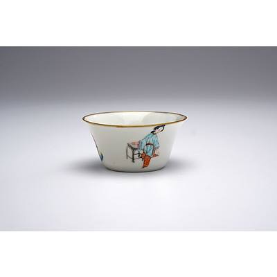 Finely Potted Chinese Famille Rose Wine Cup, Qing Dynasty, 19th Century