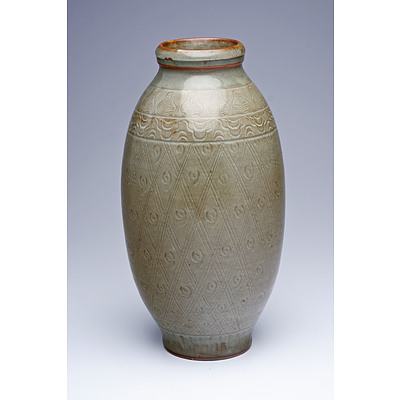 Longquan Style Celadon Vase, 19th/20th Century
