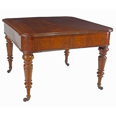 Late 19th Century Walnut Dining Table Lacking Extension Leaves