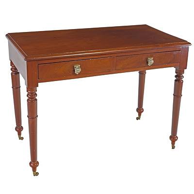 Australian Cedar Two Drawer Hall Table, Late 19th Century