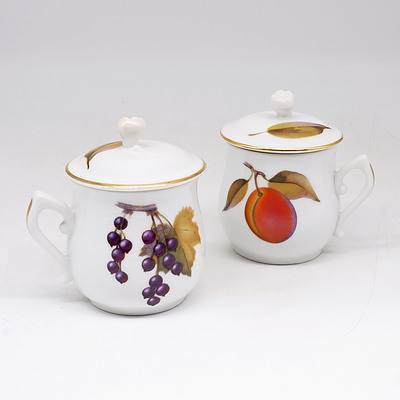 Royal Worcester Set of Six Flameproof Porcelain Pot de Creme Chocolate Servers
