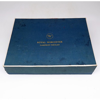 Royal Worcester Set of Six Flameproof Porcelain Pot de Creme Chocolate Servers