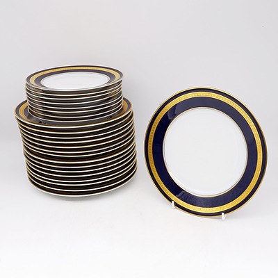 Twenty-Four Rosenthal Eminence Cobalt Blue Plates