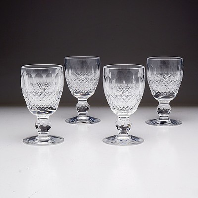 Four Waterford Crystal Port Glasses