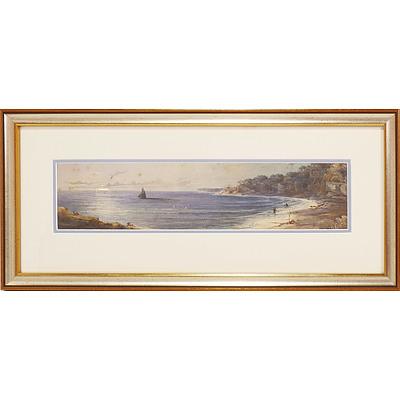 Frederick Casemero Terry (1827-69) View Towards Sydney Heads, Watercolour Circa 1860