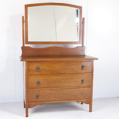 Oak Dressing Table Circa 1920's