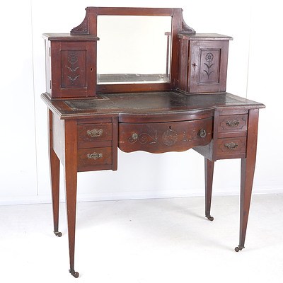 Edwardian Mirror Back Dressing Table Circa 1900