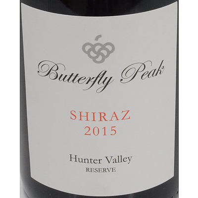 One Dozen Butterfly Peak Hunter Valley Reserve Shiraz 2015