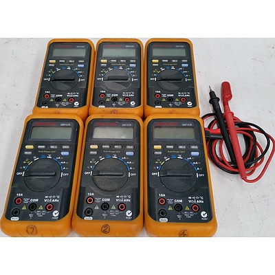 Digitec QM1538 Multimeters - Lot of Six