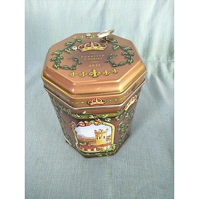 Assorted decorative tins