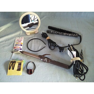 Assorted hair appliances and accessories