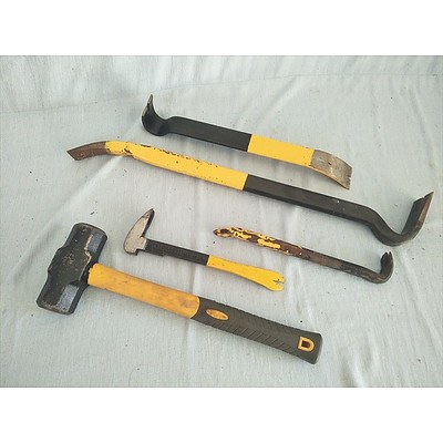 5 piece wrecking bar set
