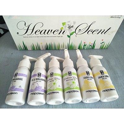 Assorted toiletries (soaps, body wash & aftershave)