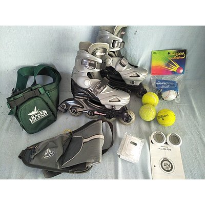 Assorted sporting items