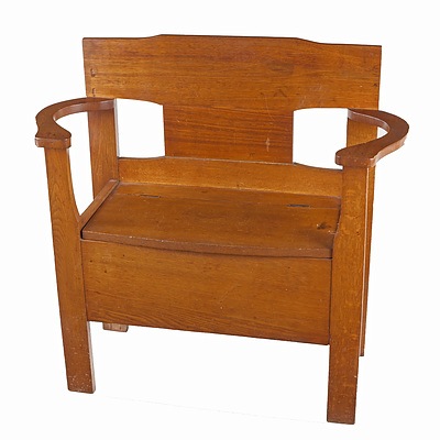 Oak Hall Seat, Early 20th Century
