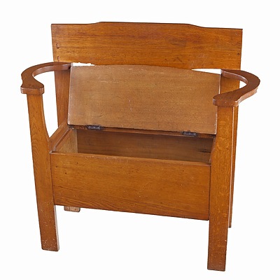 Oak Hall Seat, Early 20th Century