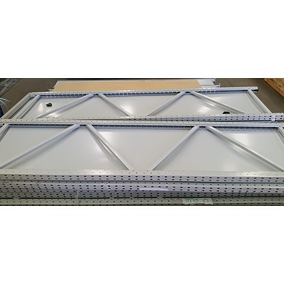 APC Storage Solutions Ezi Slide Long Span Metal Shelving - Lot of Eight Bays