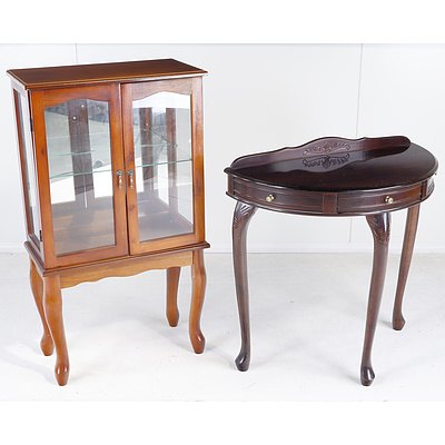 Small China Cabinet and Hall Table