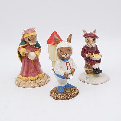 Three Royal Doulton Bunnykins Figures Including Rocket Man, Fortune Teller and Little Jack Horner