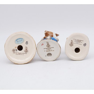 Three Royal Doulton Bunnykins Figures Including Rocket Man, Fortune Teller and Little Jack Horner