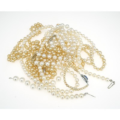Various Imitation Pearl Necklaces, Bracelets and More