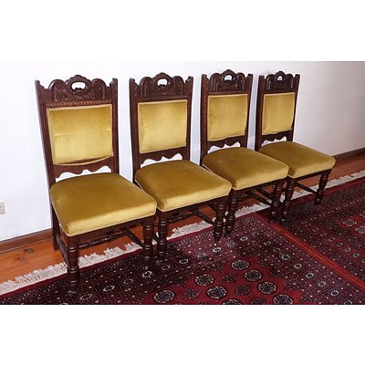 Set of Four Edwardian Tasmanian Blackwood Chairs Circa 1910