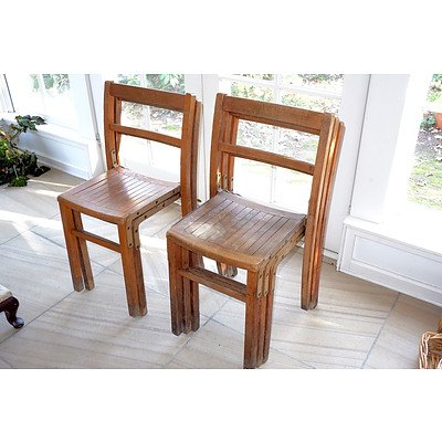 Five Nice Vintage Stacking Chairs