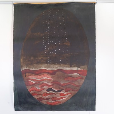 Paul Uhlmann (1962-) Inner Sea 1992, Mixed Media on Paper, Unframed