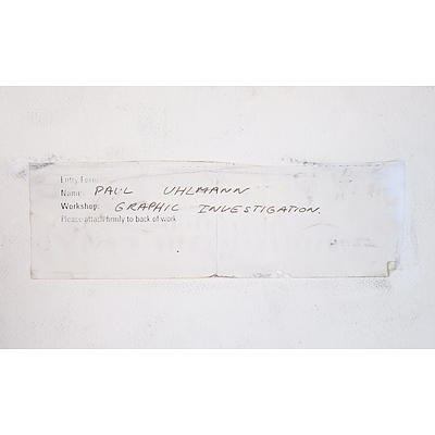 Paul Uhlmann (1962-) Inner Sea 1992, Mixed Media on Paper, Unframed