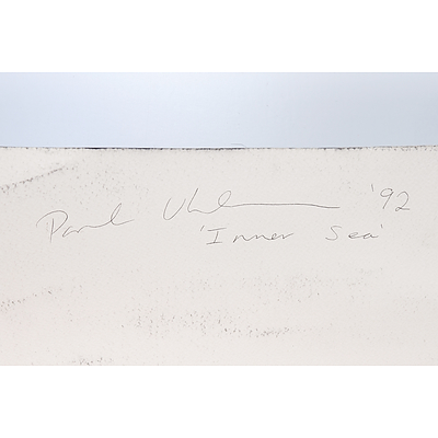 Paul Uhlmann (1962-) Inner Sea 1992, Mixed Media on Paper, Unframed