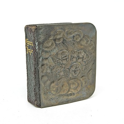 Sterling Silver Covered Minature Prayer Book, Birmingham, Green & Cadbury Ltd. 1904