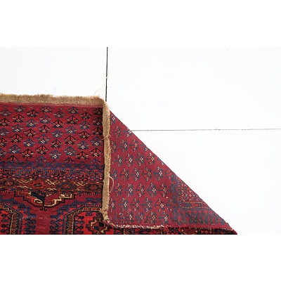 Antique Turkmen Hand Knotted Wool Pile Hanging Chuval