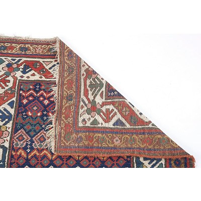 Superb Antique Caucasian Kuba Hand Knotted Wool Pile Palmette Rug, Late 19th/Early 20th Century