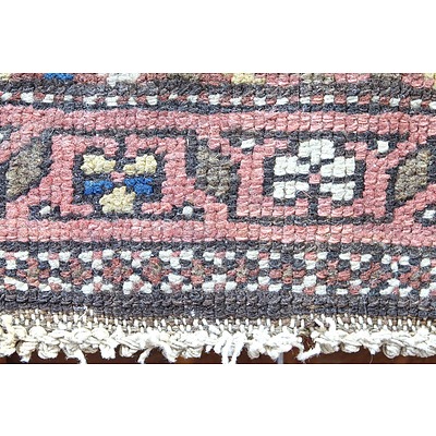 Antique Caucasian Kuba Chichi Hand Knotted Wool Pile Rug with Diagonal Rows of Palmettes Circa 1900