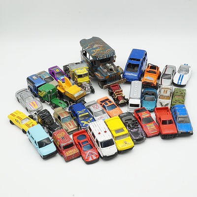 Group of Thirty Two Model Cars, Including Maisto, Playart, Summer and More