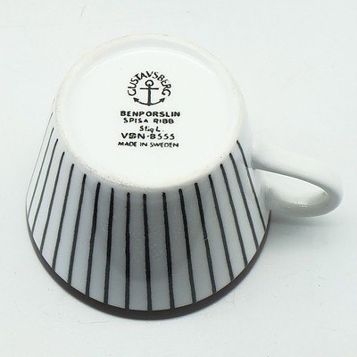 Stig Lindberg Gustavsberg Sweden 'Spisa Ribb' Tea Service for Six