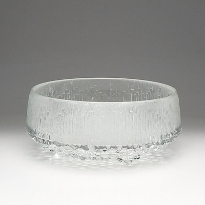 Iittala 'Ultima Thule'  Large Glass Fruit Bowl Designed by Tapio Wirkkala