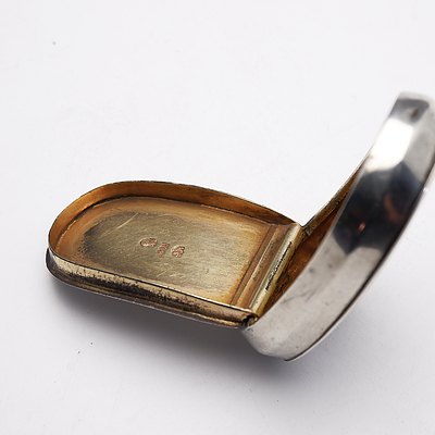 Crested Sterling Silver Gilt Snuff Box of Colonial Interest Belonging to George Allen, Founder of the Oldest Legal Firm in Australia