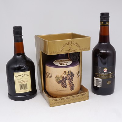 Brown Brothers Milawa Collectors Tawny Port 750ml, Seaview Tawny Fine Old Port 750ml and Chateau Yaldara 1971 Tawny Port 750ml