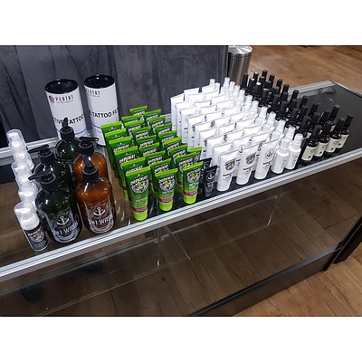 Assorted Tattoo & Piercing Sprays, Cleaners, Balms - RRP over $1500