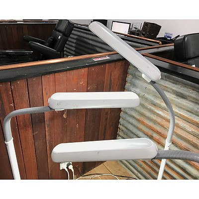 Three LED Floor Lamps