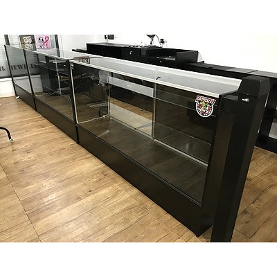 Black & Glass Shop Counters & Wall Displays