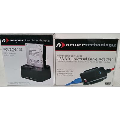 Newer Technology USB 3.0 Universal Drive Adapter and Voyager USB 3.0 HDD Docking Solution