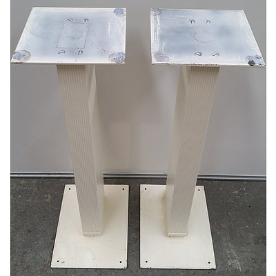 Audio Visual Rack and Two Speaker Stands